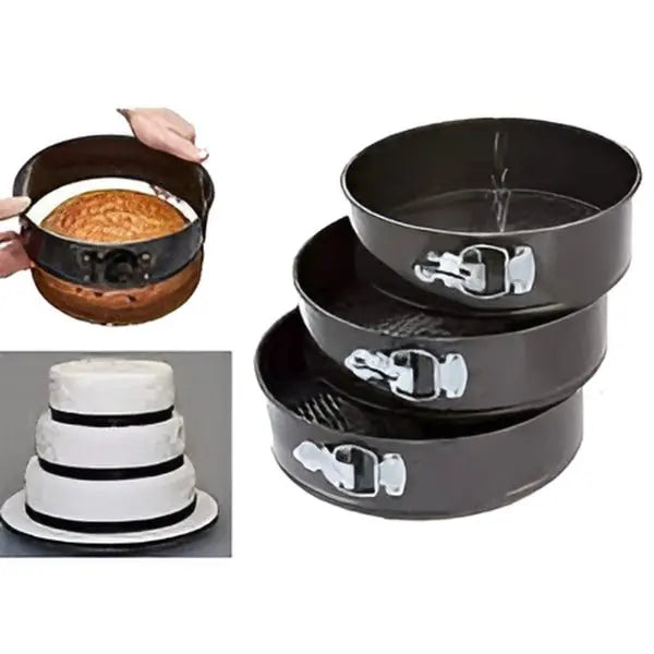 Set Of 3 Nonstick Round Shape Cake Mould Cake Pan EasyShop