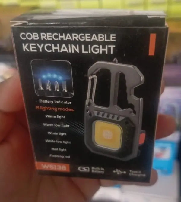 Portable Mini Led Work Light Cob Keychain Rechargeable EasyShop Mini Mart