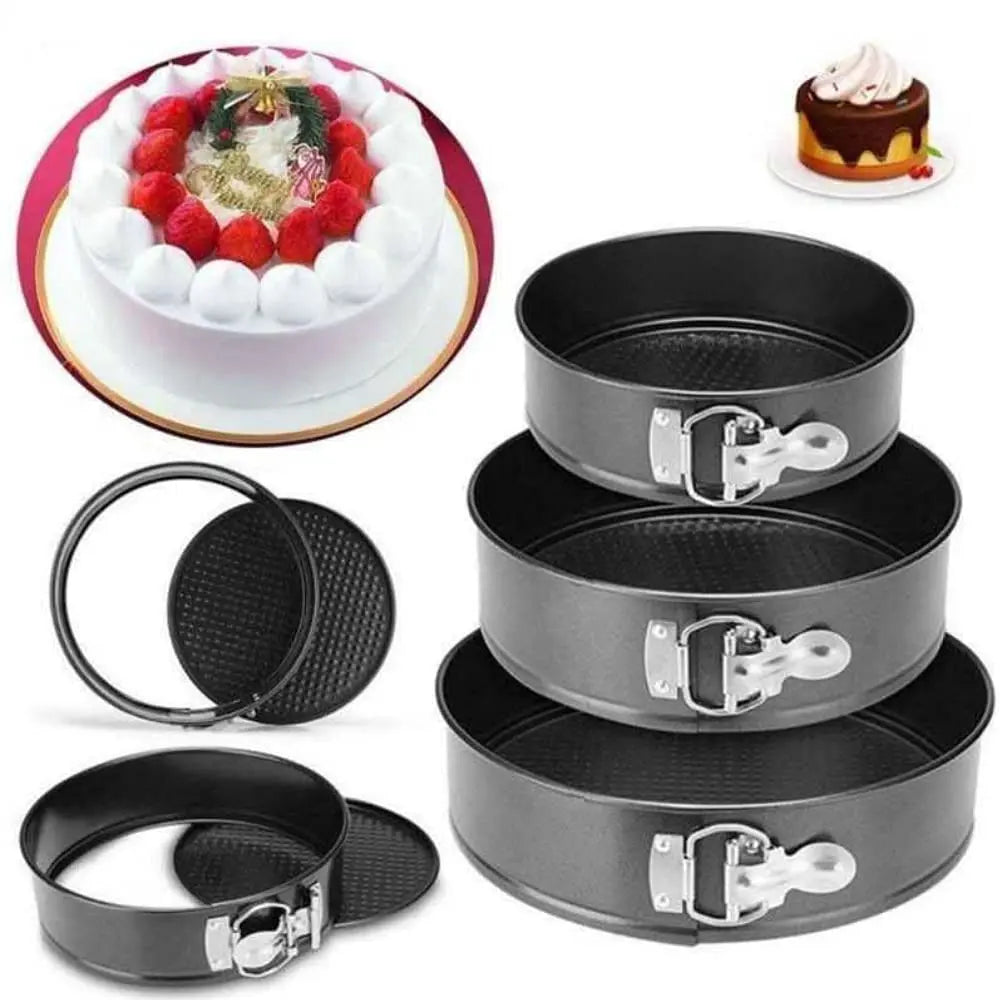Set Of 3 Nonstick Round Shape Cake Mould Cake Pan EasyShop