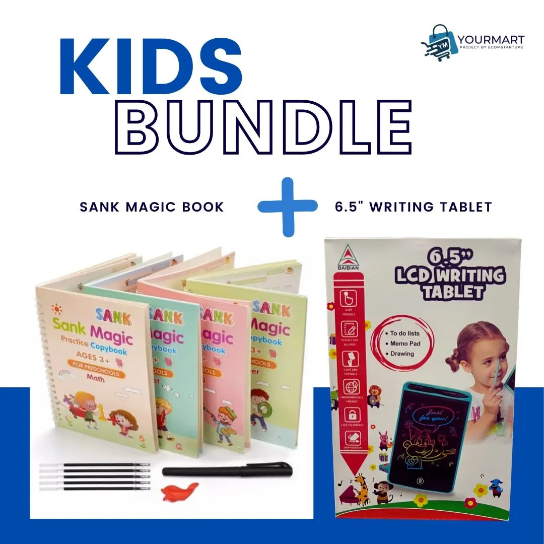 4-in-1 Sank Magic Book Practice + 6.5-Inch Multi-Color LCD Electronic Writing Tablet EasyShop