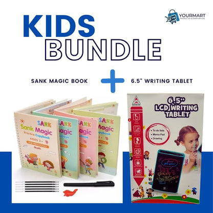 4-in-1 Sank Magic Book Practice + 6.5-Inch Multi-Color LCD Electronic Writing Tablet EasyShop
