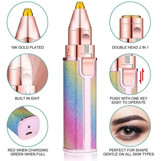 Rechargeable Electric Facial Hair Remover And Cleaning Brush EasyShop Mini Mart