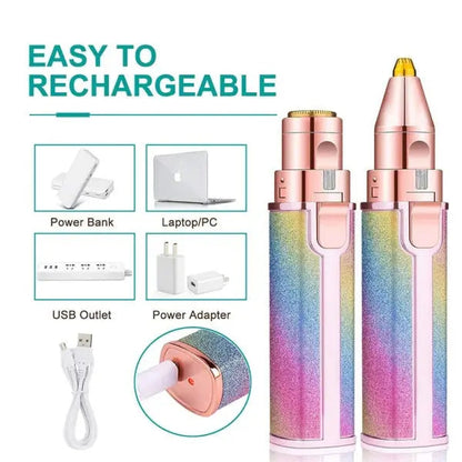 Rechargeable Electric Facial Hair Remover And Cleaning Brush EasyShop Mini Mart