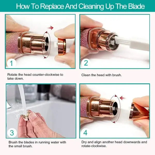 Rechargeable Electric Facial Hair Remover And Cleaning Brush EasyShop Mini Mart