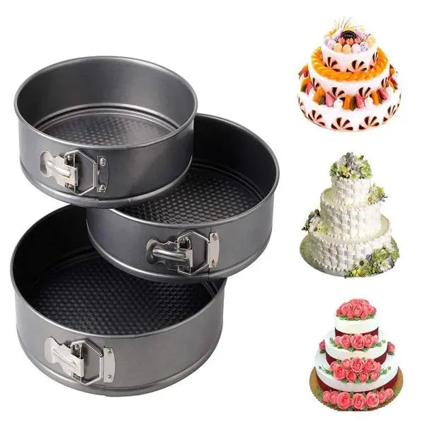 Set Of 3 Nonstick Round Shape Cake Mould Cake Pan EasyShop