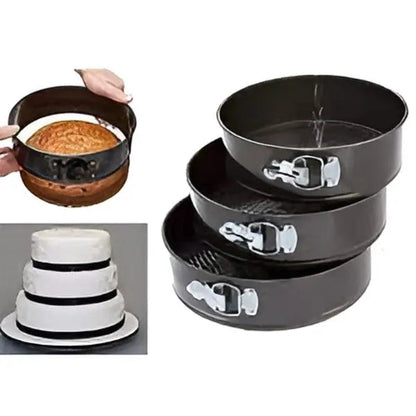 Set Of 3 Nonstick Round Shape Cake Mould Cake Pan EasyShop