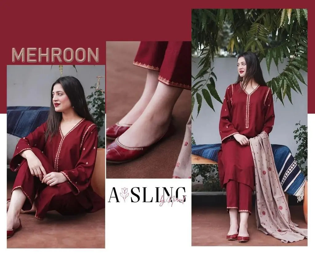 Winter Collections 2024 DHANAK 3Pcs suit EasyShop