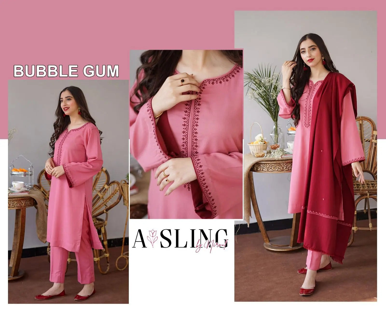 Winter Collections 2024 DHANAK 3Pcs suit EasyShop