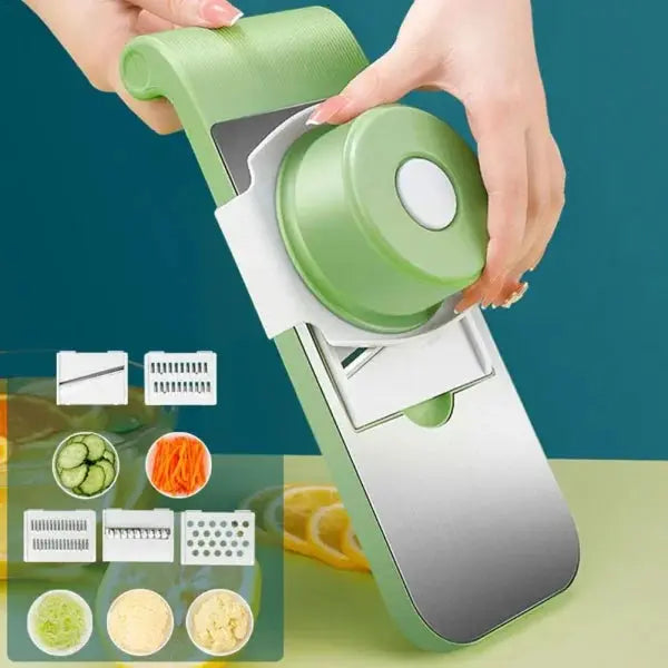 Vegetable Cutter Stainless Steel Multifunctional 5in1 EasyShop Mini Mart
