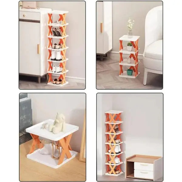 Stackable Shoe Rack Shelf Box Plastic 5 Layer Random Color EasyShop