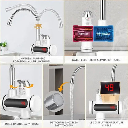 Electric Hot Water Heater Faucet Kitchen Instant Heating Tap Water (with Shower) EasyShop Mini Mart