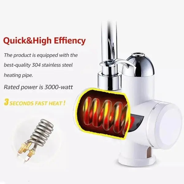 Electric Hot Water Heater Faucet Kitchen Instant Heating Tap Water (with Shower) EasyShop Mini Mart
