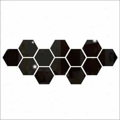 Acrylic Hexagon Simple Mirror-surface Geometric Decoration Wall EasyShop Mini Mart