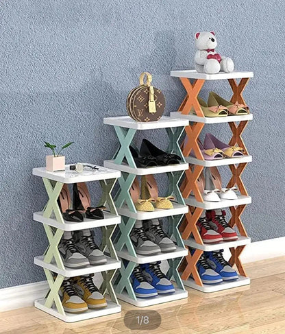 Stackable Shoe Rack Shelf Box Plastic 5 Layer Random Color EasyShop