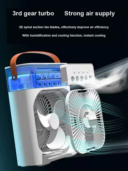 Portable Air Conditioner Fan | Usb Electric Fan With Led Night