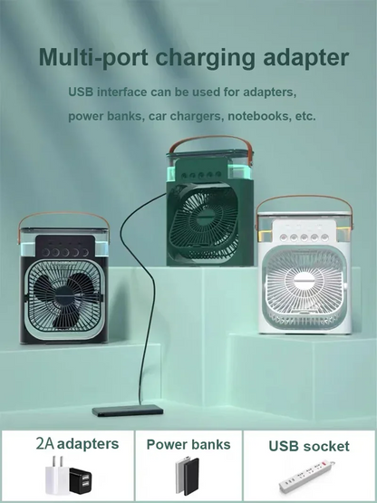 Portable Air Conditioner Fan | Usb Electric Fan With Led Night
