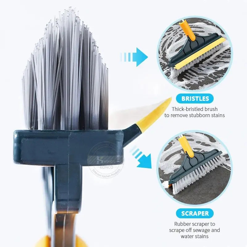 Floor Scrub Brush 2 In 1 Removable Wiper EasyShop Mini Mart