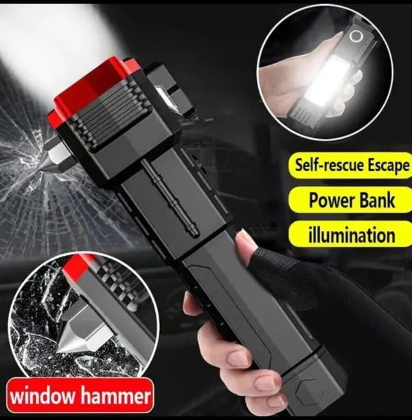 High-power Led Torch Light Rechargeable Flashlight & Power Bank EasyShop Mini Mart
