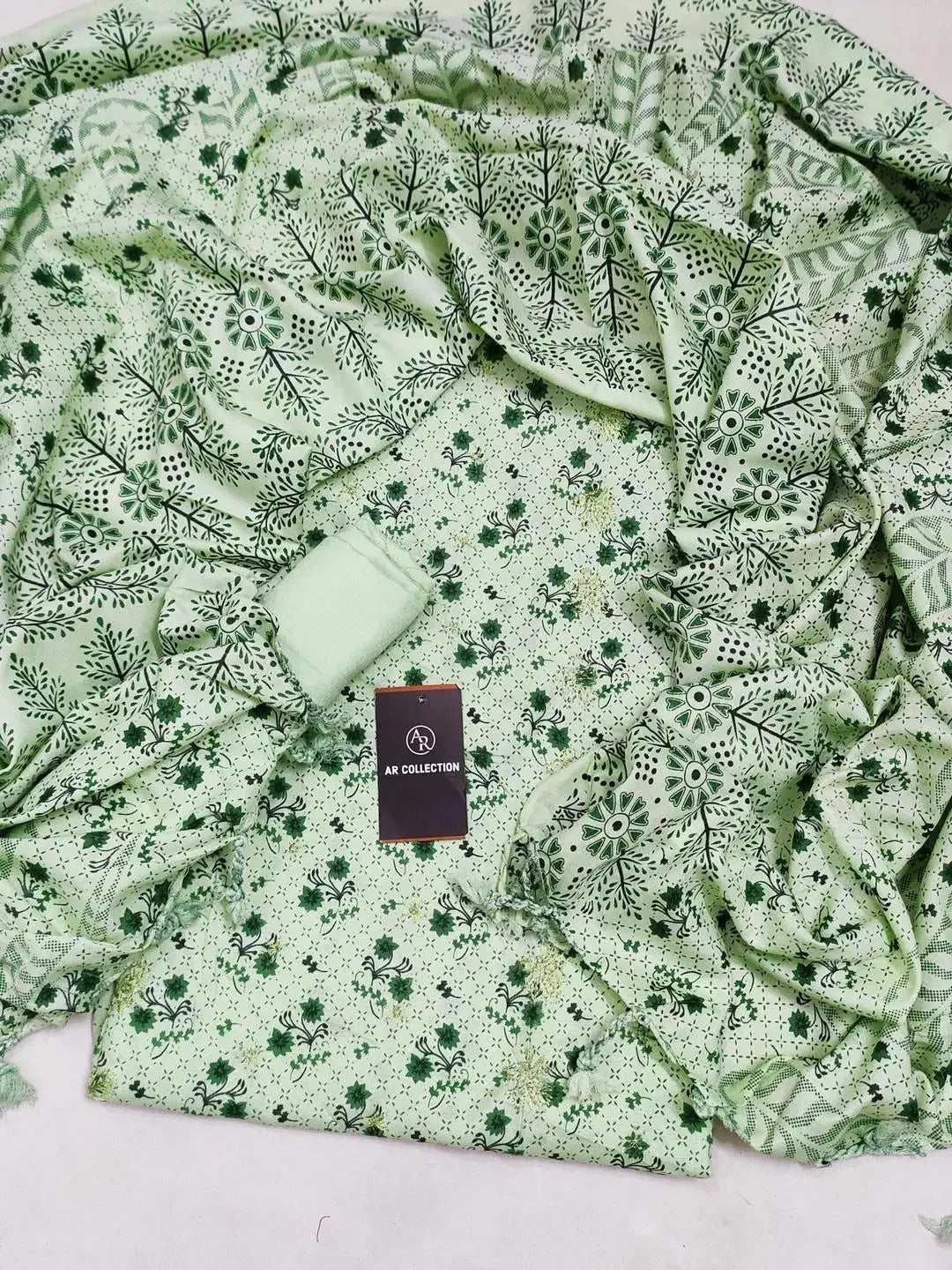 Women's Unstitched Printed Embroidered Suit 3 Pcs EasyShop Mini Mart