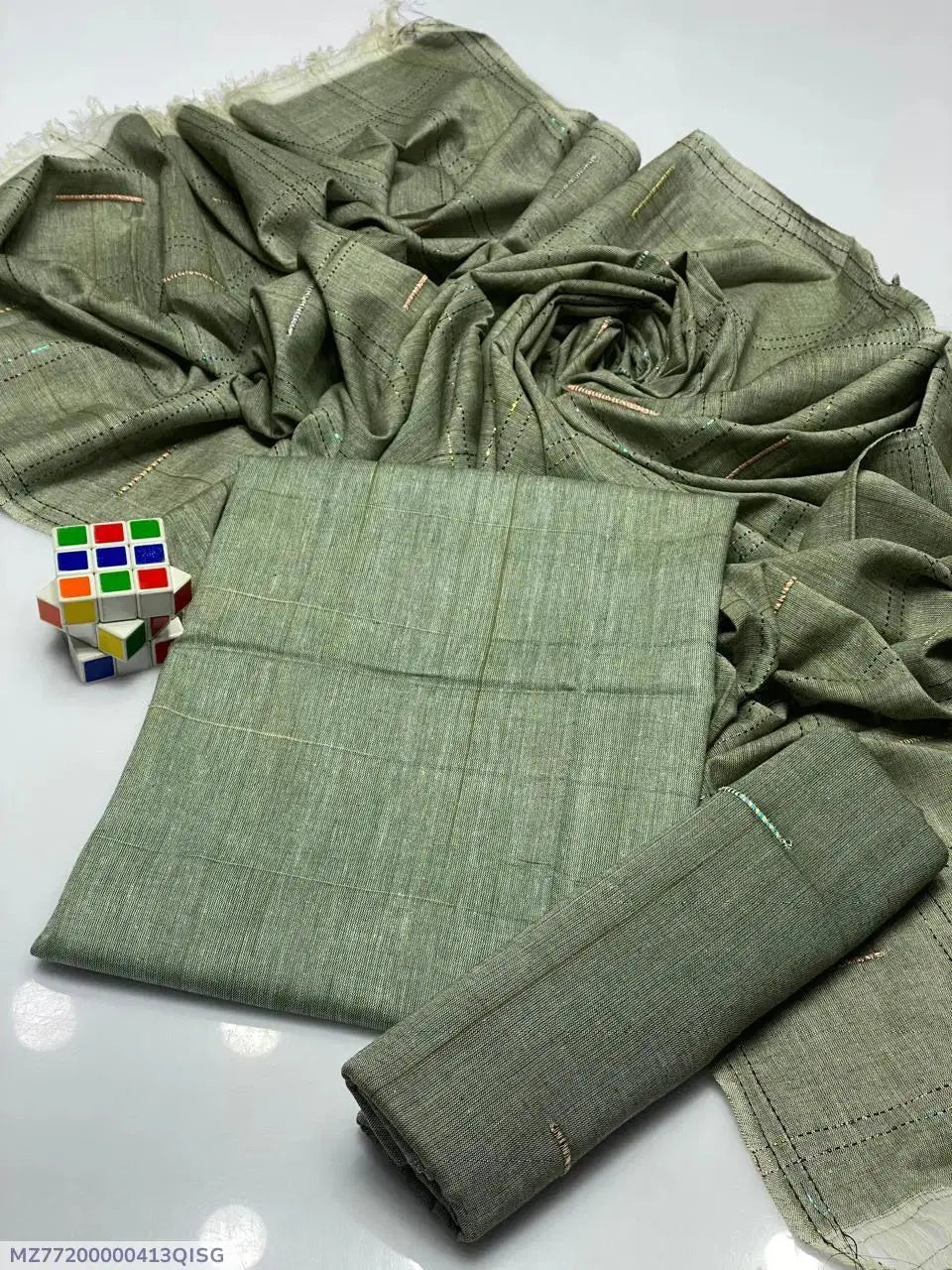 Women's Unstitched Khaadi Plain Suit 3Pcs EasyShop Mini Mart