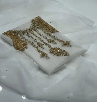 Women's Unstitched Katan Silk Hand Work Suit EasyShop Mini Mart