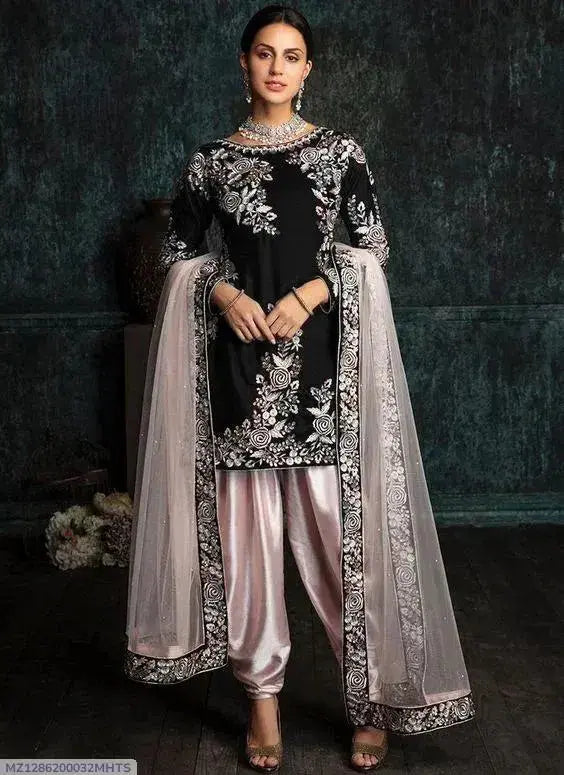 Women's Unstitched Silk Embroidered Suit EasyShop Mini Mart