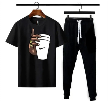 Men's Cotton Printed Track Suit 2 Pcs EasyShop Mini Mart