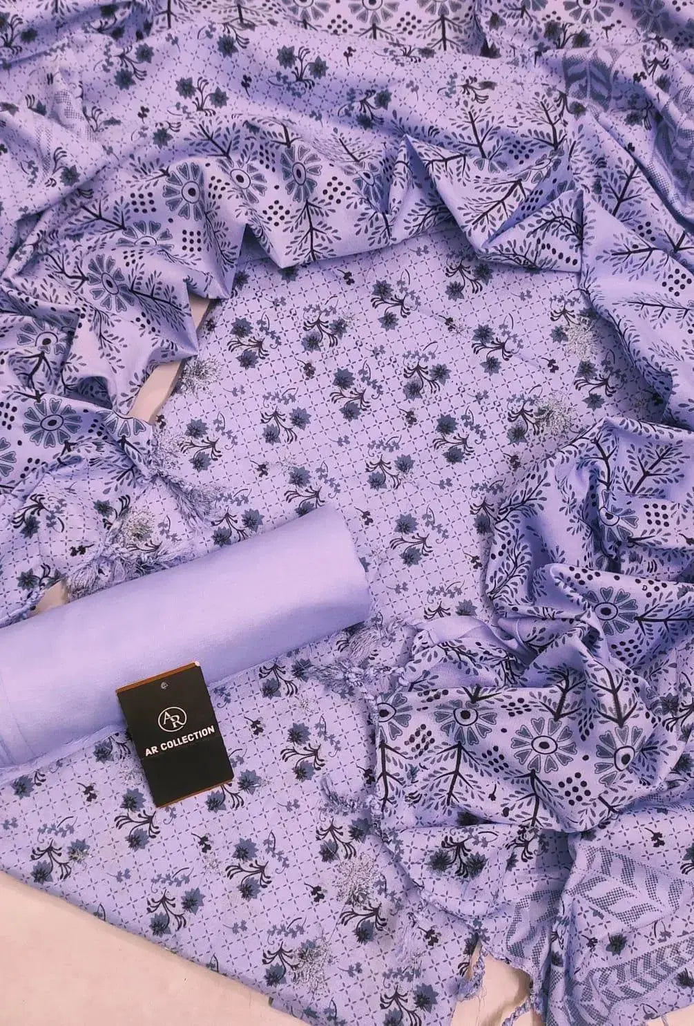 Women's Unstitched Printed Embroidered Suit 3 Pcs EasyShop Mini Mart