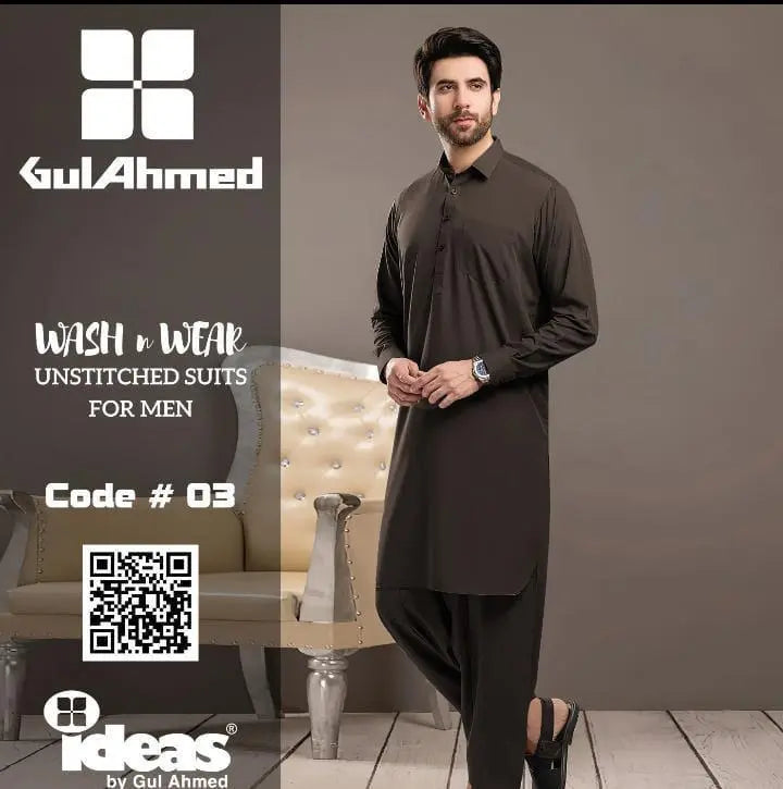 Men’s Unstitched Wash And Wear Plain Suit EasyShop Mini Mart