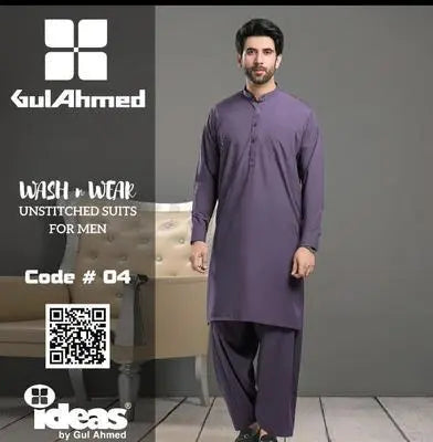 Men’s Unstitched Wash And Wear Plain Suit EasyShop Mini Mart