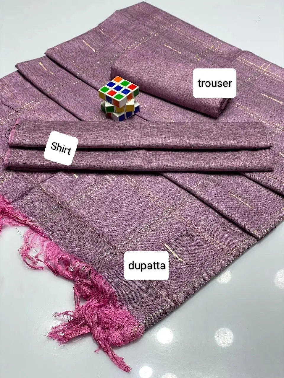 Women's Unstitched Khaadi Plain Suit 3Pcs EasyShop Mini Mart