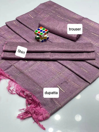 Women's Unstitched Khaadi Plain Suit 3Pcs EasyShop Mini Mart