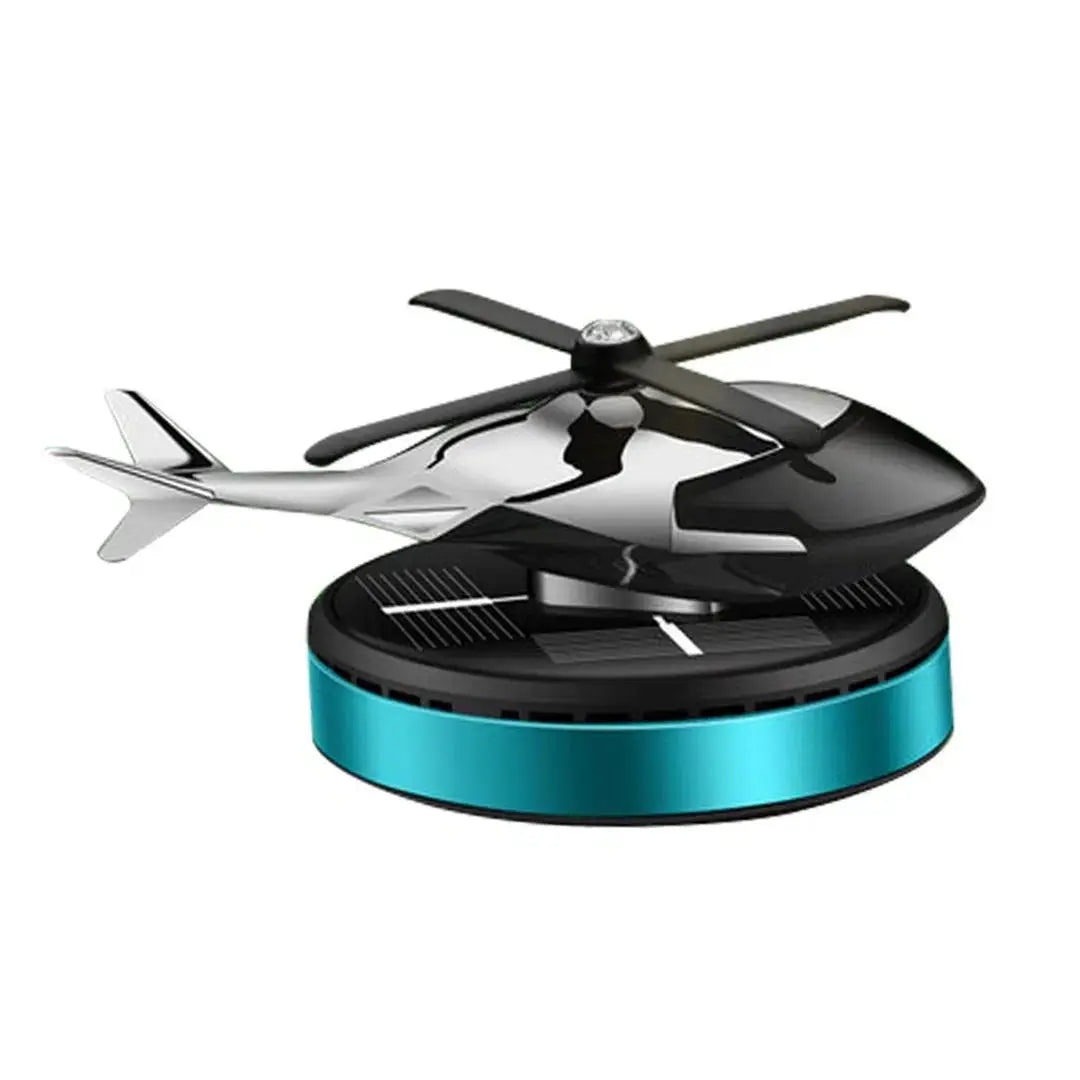 Solar Helicopter Air Freshener For Car, Silver EasyShop Mini Mart