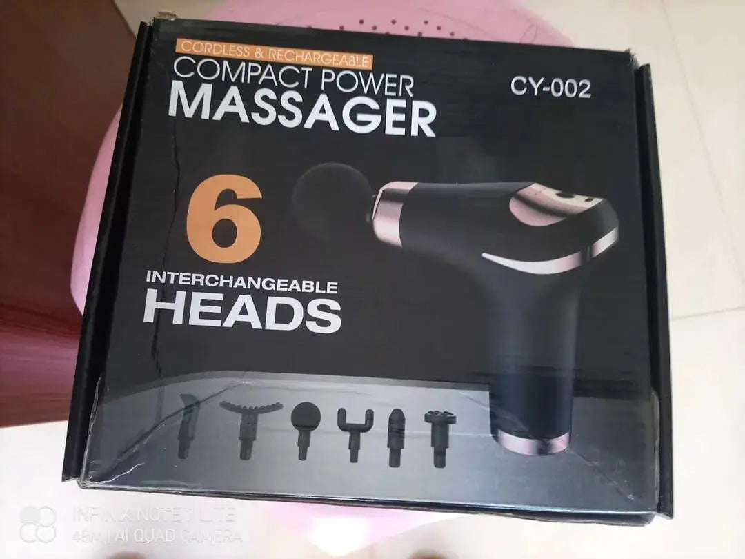 Compact Power Massager With 6 Interchangeable Heads CY-002 EasyShop Mini Mart