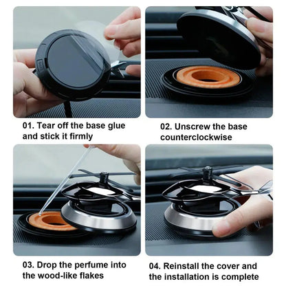 Solar Helicopter Air Freshener For Car, Silver EasyShop Mini Mart