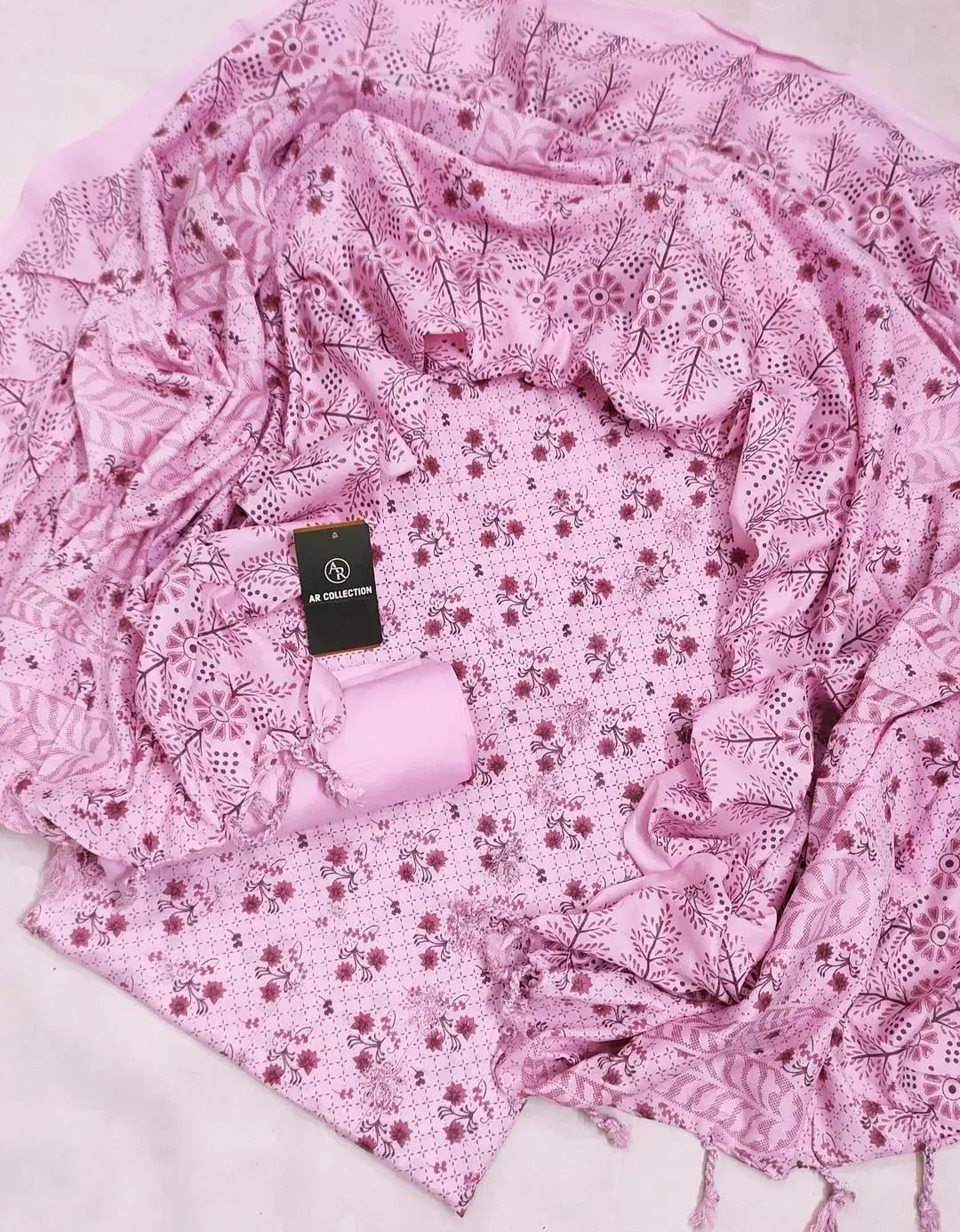 Women's Unstitched Printed Embroidered Suit 3 Pcs EasyShop Mini Mart