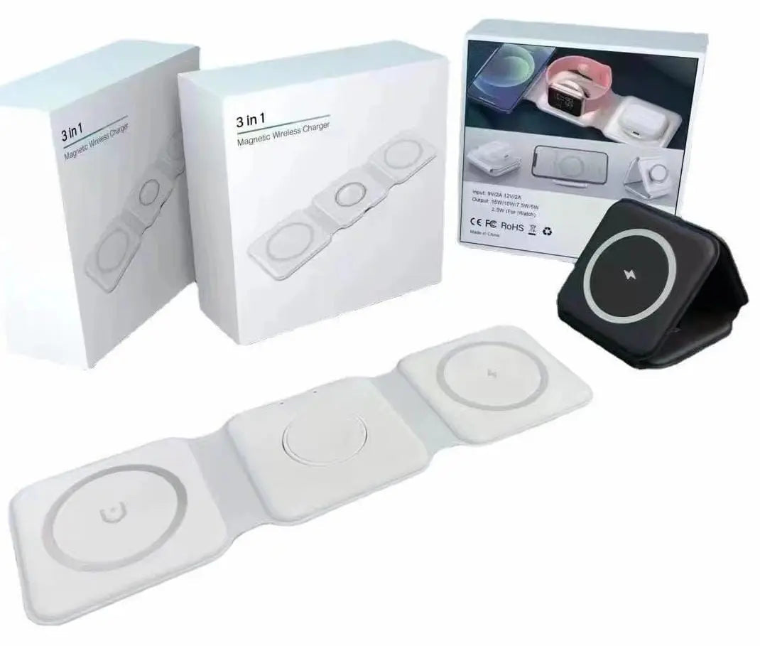3 in 1 Magnetic Wireless charger Foldable 15W Original EasyShop