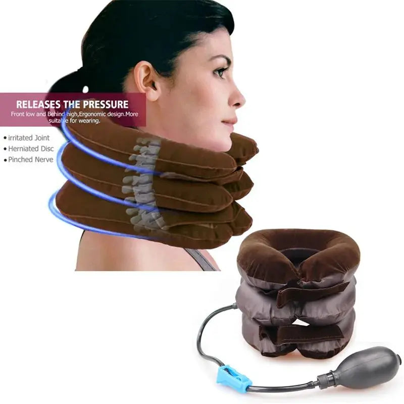 Neck Stretcher Inflatable Air Neck Traction Apparatus Device Soft EasyShop