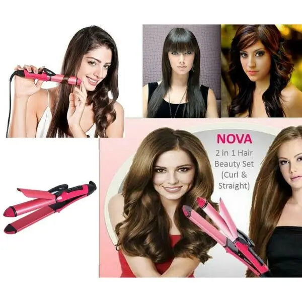 Nova 2 In 1 Hair Straightener And Hair Curler EasyShop Mini Mart