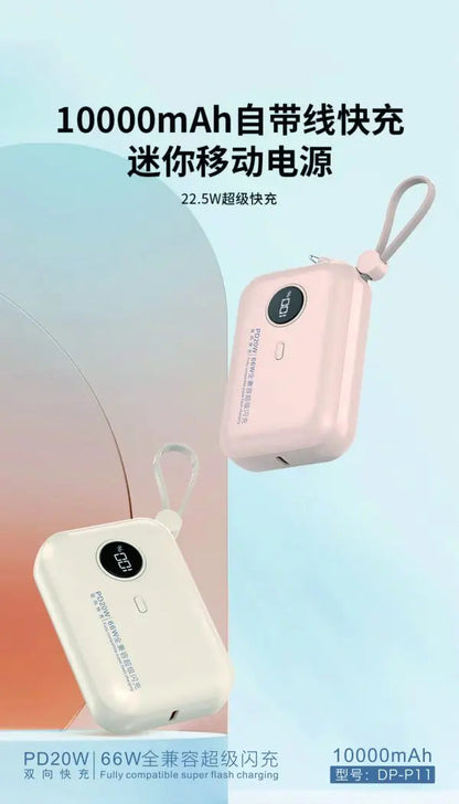 Power Bank In Mini Size With Charging Cable P11 EasyShop Mini Mart