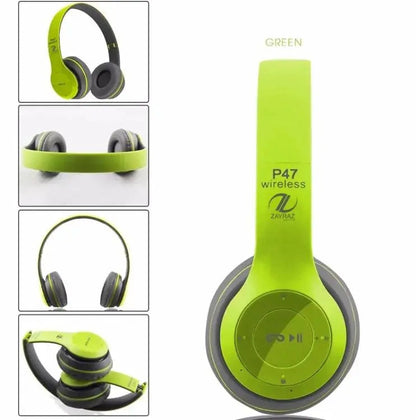 P47 Wireless Bluetooth Foldable Headphone EasyShop Mini Mart