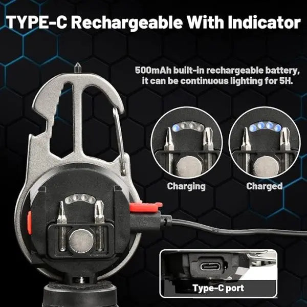 Portable Mini Led Work Light Cob Keychain Rechargeable EasyShop Mini Mart