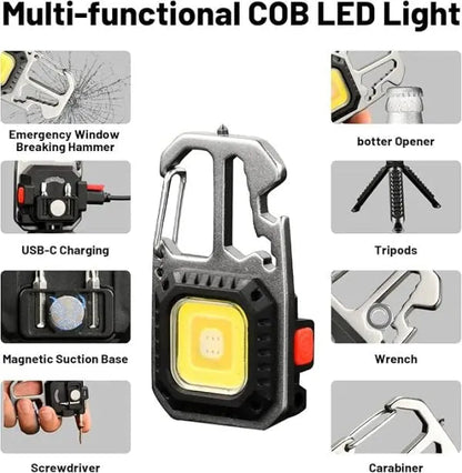 Portable Mini Led Work Light Cob Keychain Rechargeable EasyShop Mini Mart