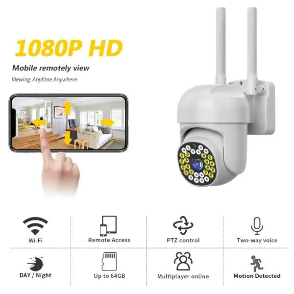 Wifi Camera Hb66 2mp 1080p Outdoor Cctv Security Ai Human Detection EasyShop