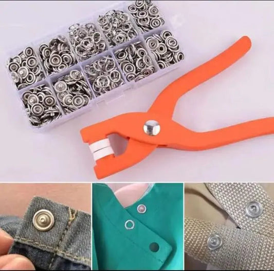 Plier Tool Plastic Snap Button Kit Clothing EasyShop Mini Mart