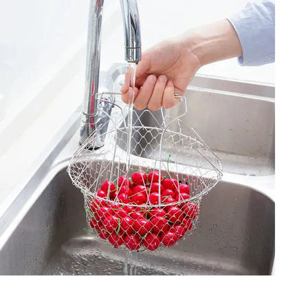 Vegetable Frying, Foldable Strainer, Chef Basket 12 IN 1 EasyShop