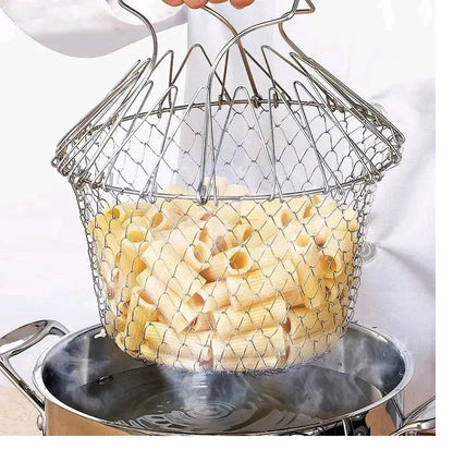 Vegetable Frying, Foldable Strainer, Chef Basket 12 IN 1 EasyShop