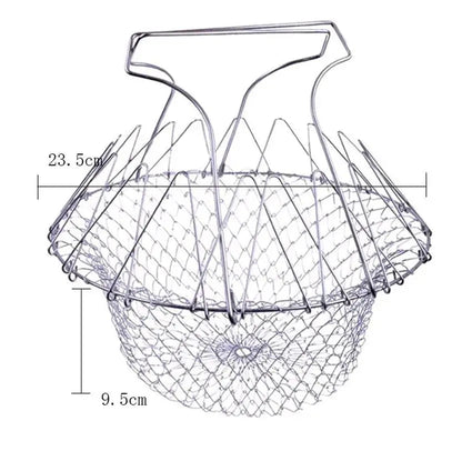 Vegetable Frying, Foldable Strainer, Chef Basket 12 IN 1 EasyShop
